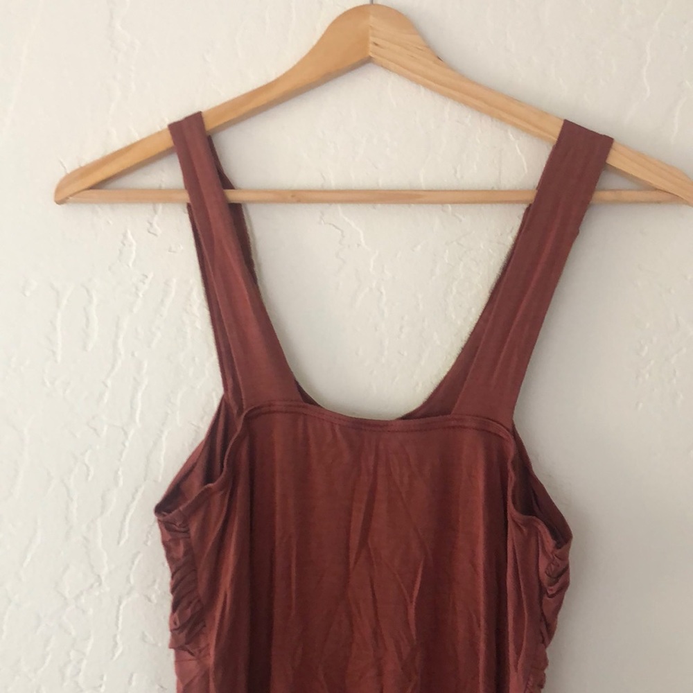 Embroidered Rust Dress - Picture 3 of 3